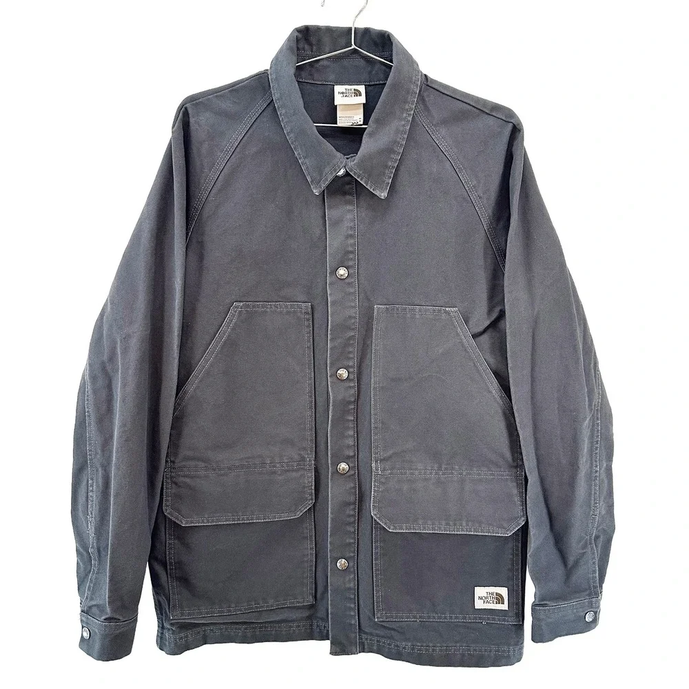 THE NORTH FACE Men's Waxed Canvas Chore Coat • Medium • gray • workwear utility